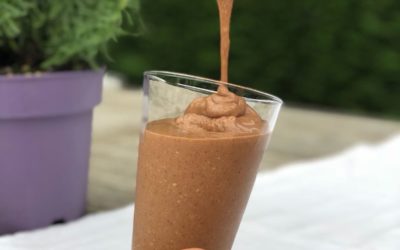 Chocolade-noten milkshake